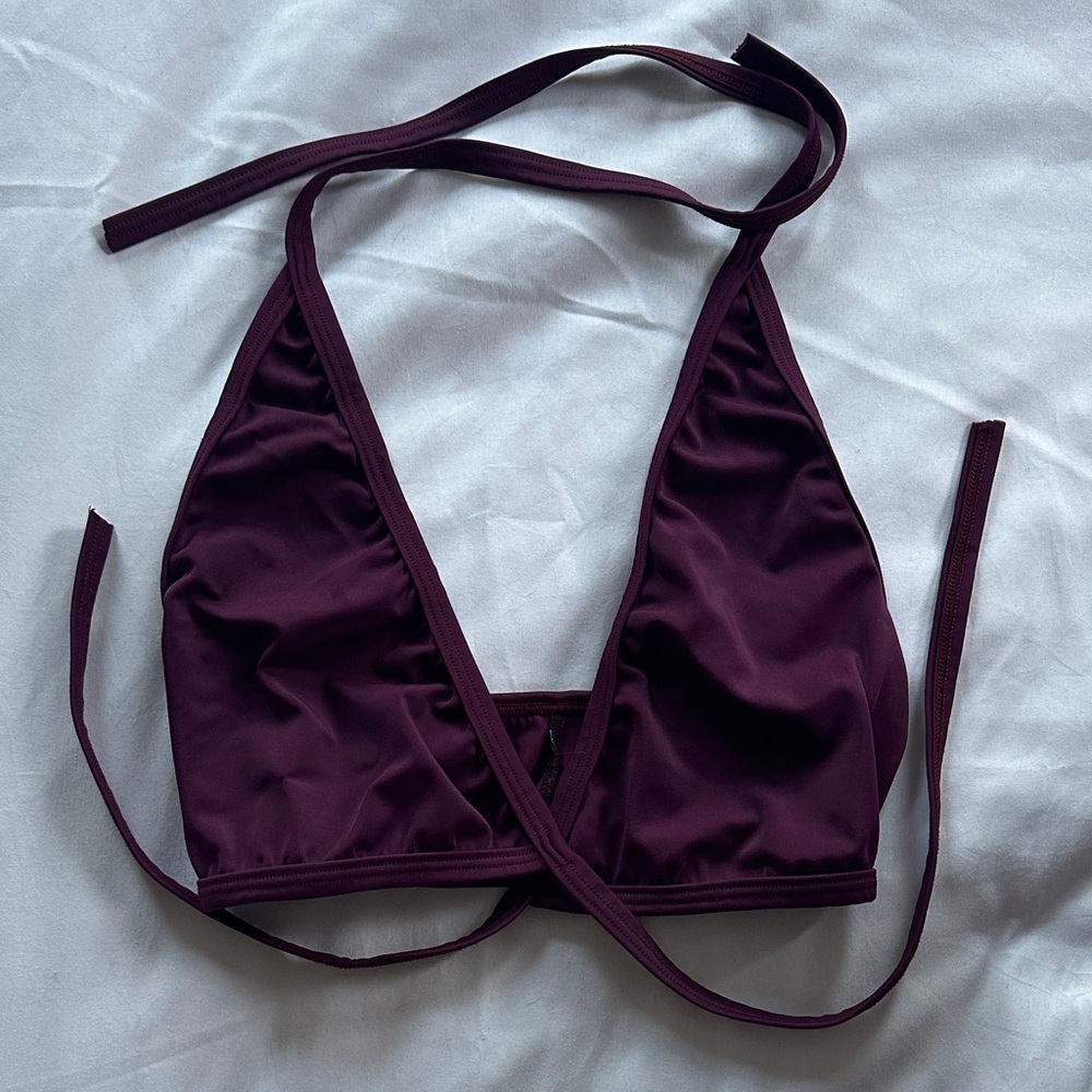 Dark Purple Halter Rave Top
